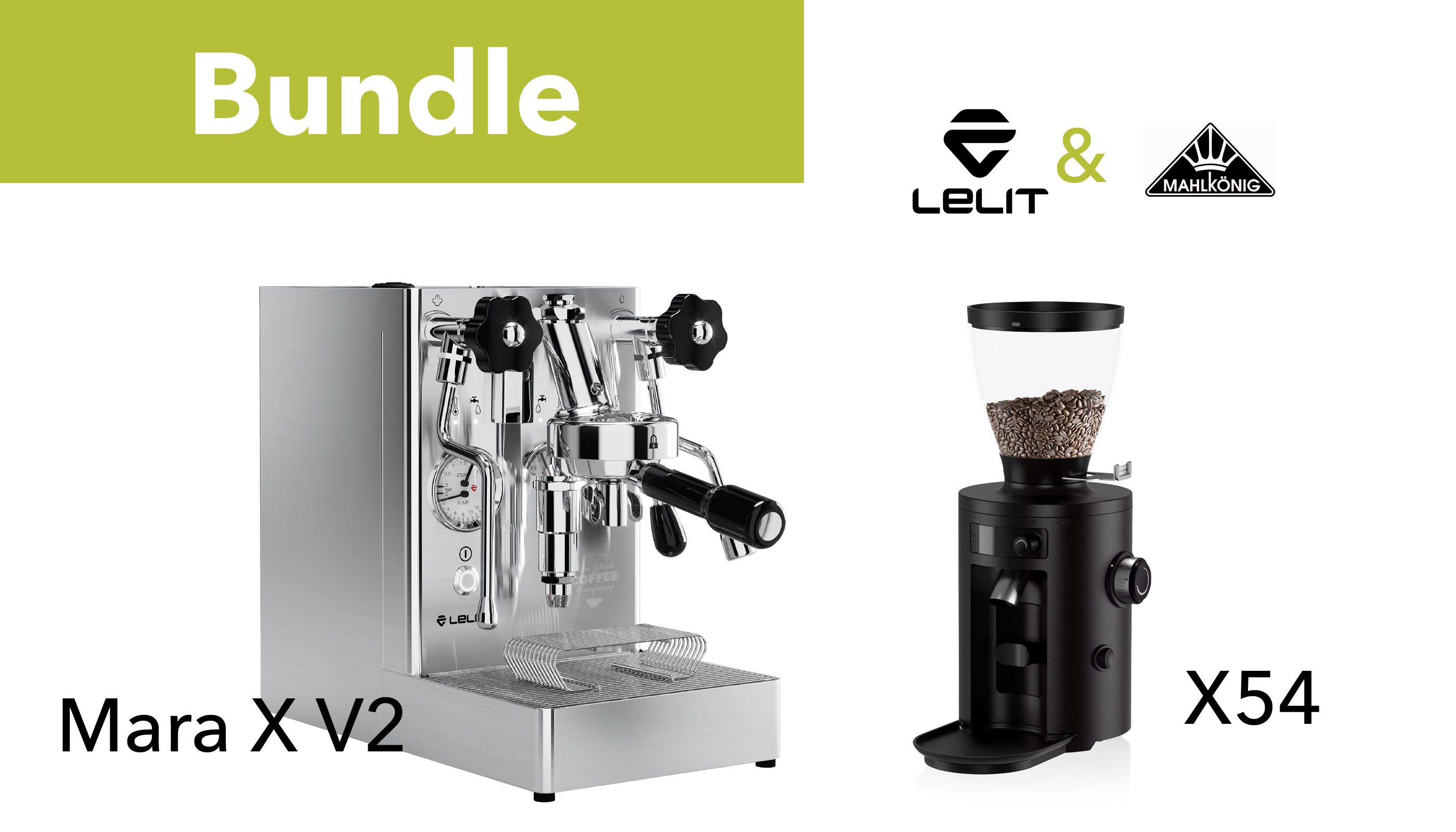 Lelit Mara PL62X V2 a Mahlkönig X54 black Bundle
